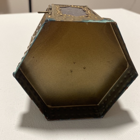 Rustic Lanterns green/Purple Stain Windows set of 4 - Picture 6 of 10